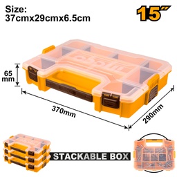 INGCO BOÎTE DE RANGEMENT PLASTIQUE 15" NR  [PBX1511]