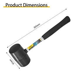 DELI Marteau en caoutchouc : 16 oz 450G [DL5616]