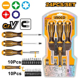 [HKSDB02482] INGCO طقم 24 مفك و رؤوس