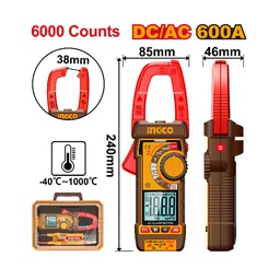 INGCO PINCE AMPÈREMÉTRIQUE DC/AC [DCM66002]