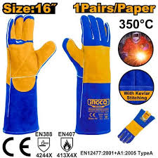INGCO GANTS POUR SOUDAGE GANTS EN CUIR NR  [HGVW04]