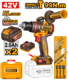 [CIDLI429982] INGCO PERCEUSE-VISSEUSE 42V+2BAT 99NM BROOMS