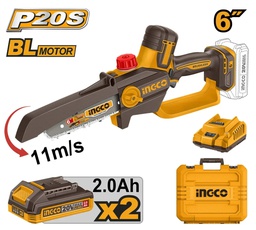 [CGSLI20662] INGCO SCIE ÉLAGUEUSE 6" 20V 2BAT+CHARG  