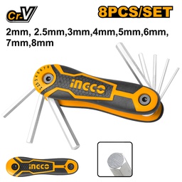 INGCO CLES HEX  8PCS 2-8MM   [HHK14081]