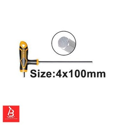 INGCO CLE HEXAGONALE A POIGNEE EN T 4X100MM [HHK1541001]