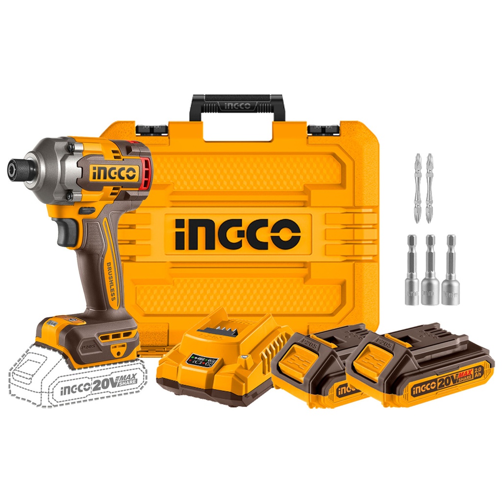 INGCO VISSEUSE A CHOC 20V 285N.M BRUSHLESS [CIRLI2028]