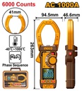 INGCO PINCE MULTIMÈTRIQUE CAT.III 1000V INGCO NR [DCM610001]