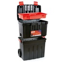 TAYG CAISSE À OUTILS TRAIL BOX SUR ROULETTES, 2 COFFRES & BALADEUR, 470 X 290 X 630 MM