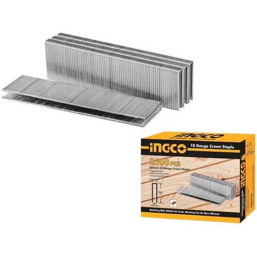 INGCO BOITE 2500 AGRAFES 25MM POUR AGRAFEUSE PNEUMATIQUE  