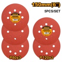 [AKRS150051] INGCO JEU FEUILLES ABRASIVES PONCEUSE ORBITALE 5PCS 150M [AKRS150051]