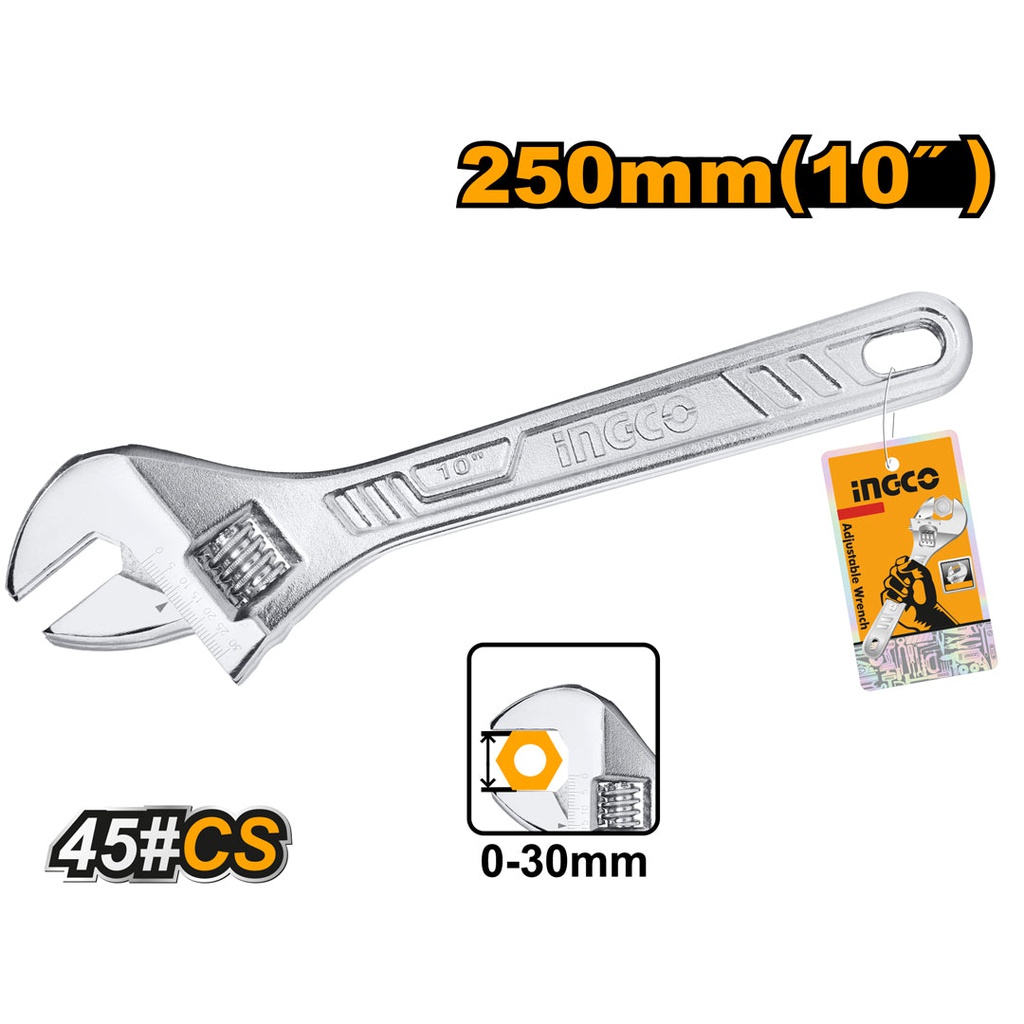 INGCO adjustable wrench 250MM