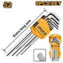 [HHK11092] INGCO CLES HEX EXTRA LONG SET DE 9 PIECES 1.5-10MM  