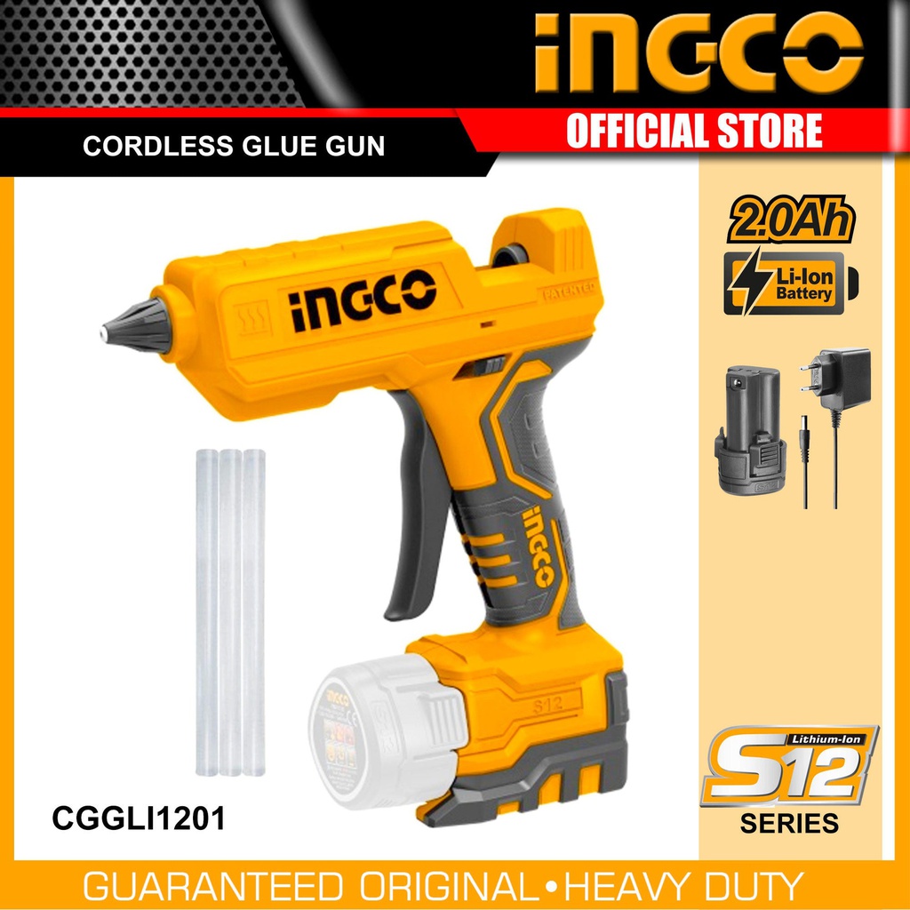 INGCO PISTOLET A COLLE 12V BATTERIE CHARGEUR NON INCLUS  