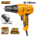 INGCO PERCEUSE ELECTRIQUE 280W  10MM  [ED2808]