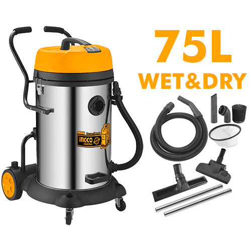 INGCO vacuum cleaner 2X1200W 75L