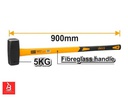 INGCO MARTEAU DE FORGERON  900MM 5 KG  