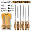 INGCO SET DE 6 LIMES ACIER 140MM  [HKTF63]