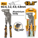 INGCO RIVETEUSE A TÊTE PIVOTANTE A 360° [SHHR106]