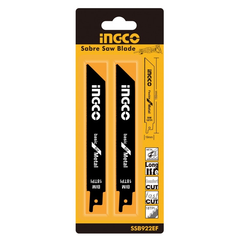 INGCO LAMES POUR SCIE SABRE 2PCS METAL [SSB922EF]