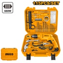 INGCO COFFRET PERCEUSE 13MM 680W 115PCS [HKTHP11151]