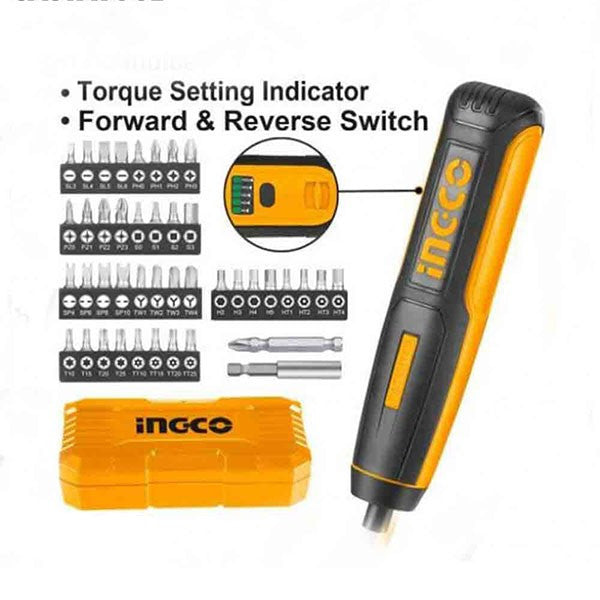 INGCO VISSEUSE SANS FIL A LI-ION 4V 46PCS [CSDLI0403]