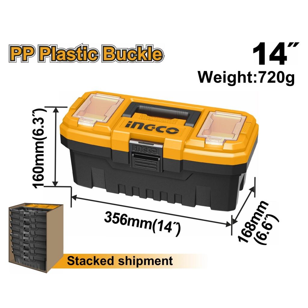 INGCO BOITE A OUTILS EN PLASTIQUE PVC 14''  [PBX1401]