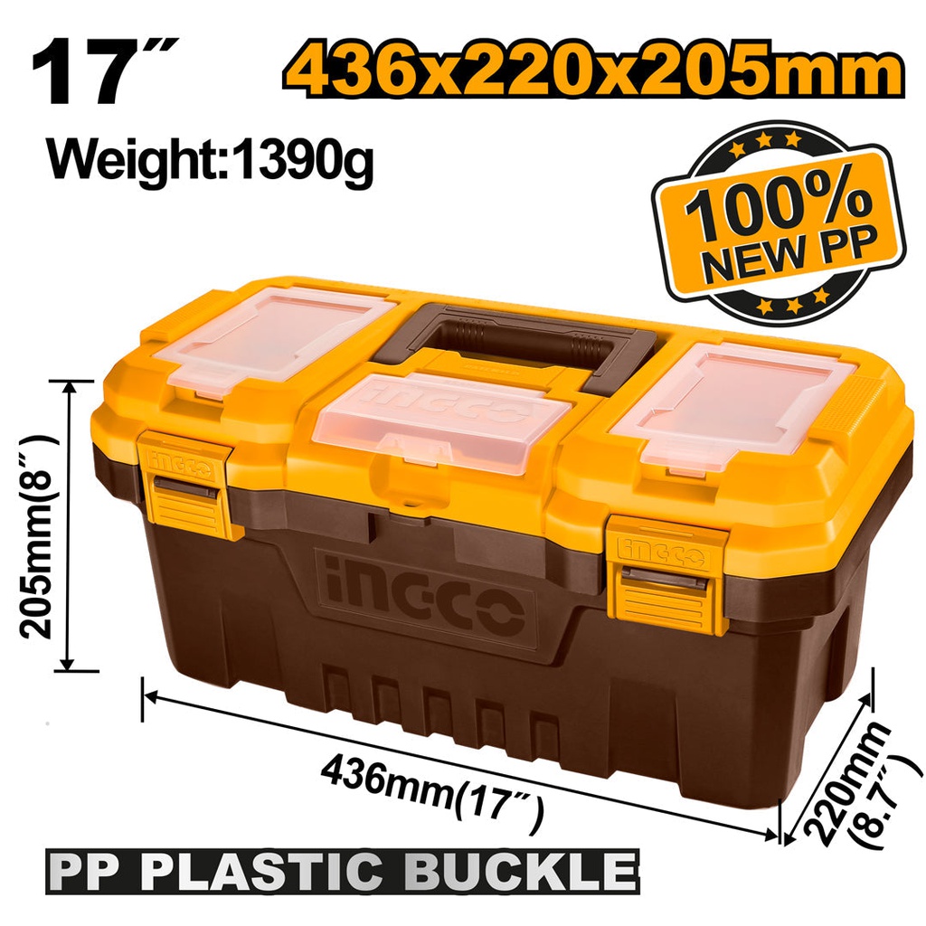INGCO BOITE A OUTILS EN PLASTIQUE PVC 17'' [PBX1701]
