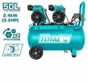 [TCS2240508] COMPRESSEUR SILENCIEUX 50L 2×1200W TOTAL