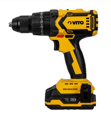VITO VISSEUSE PERCEUSE 20V SANS CHARBON 2BATTERIES-2AH [VIBBSFL20]
