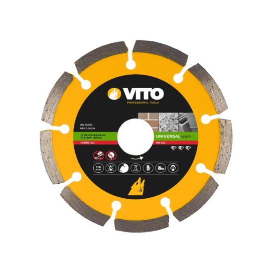 VITO universal LASER diamond disc 115MM