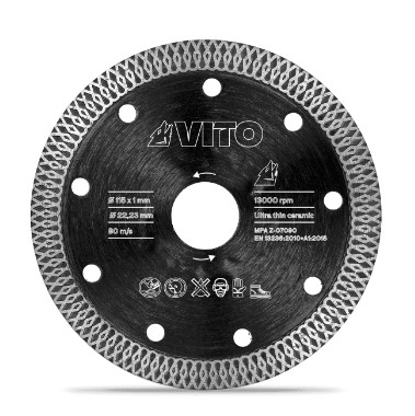 VITO DISQUE ULTRA FIN POUR LA CERAMIQUE 115MM 