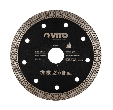 DISQUE ULTRA FIN POUR LA CERAMIQUE 125MM