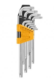 JEU DE 9 CLES TORX AVEC TROU LONGUES 