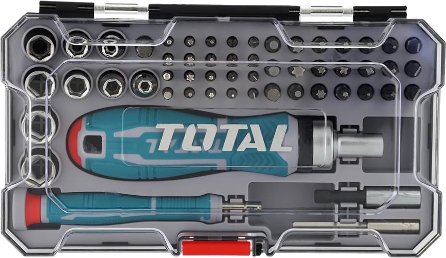 TOTAL screwdriver set with 55 bits
