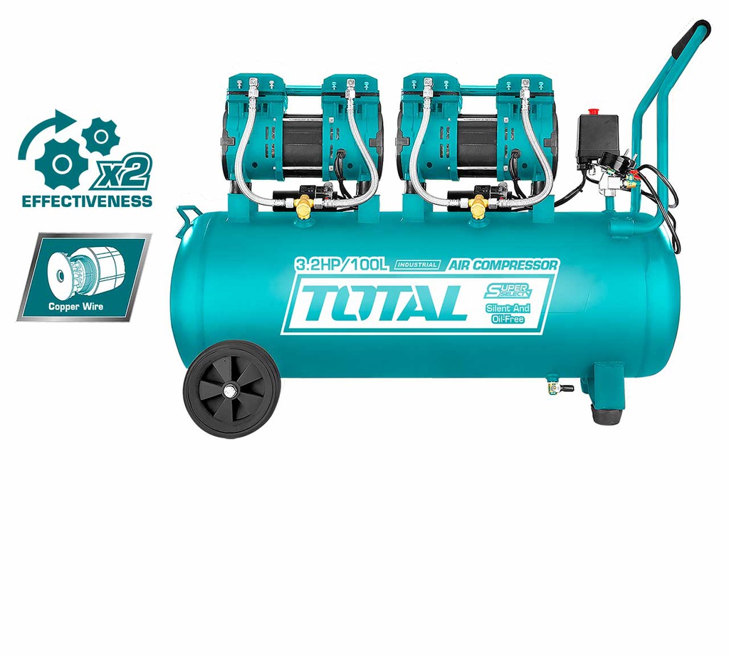 COMPRESSEUR D'AIR 100L 2400W (3,2HP)