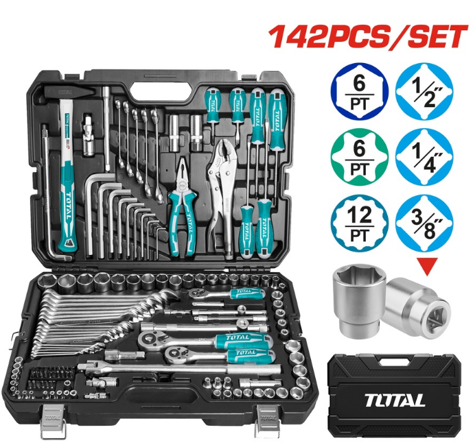 ENSEMBLE D'OUTILS COMBINÉS DE 142 PIÈCES