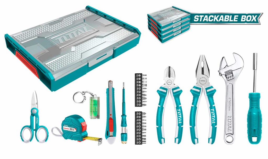 TOTAL ENSEMBLE D'OUTILS DE BASE 29 PIECES [THKTV02H291]