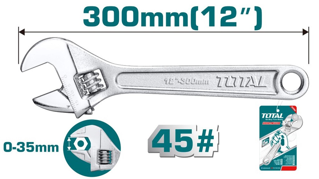 CLE A MOLETTE 300MM TOTAL