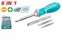 [THT2506076] TOTAL ENSEMBLE DE TOURNEVIS 6 EN 1 