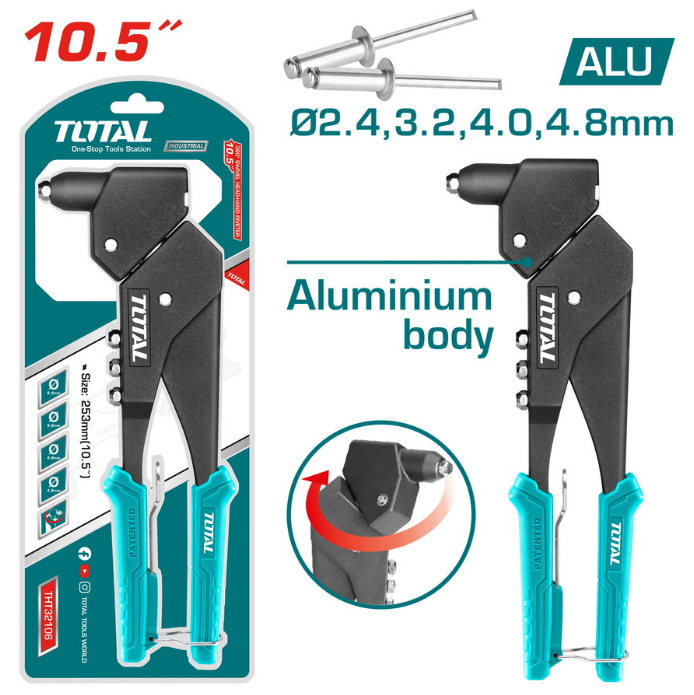 TOTAL 360° swivel head hand riveter
