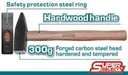 [THTW71300] TOTAL MARTEAU DE MACANICIEN 300G MANCHE EN BOIS  