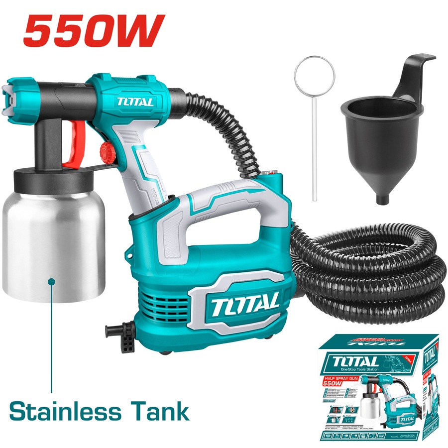 TOTAL مسدس رش HVLP 550 واط