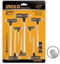 INGCO SET 8 PCS T-HANDLE BALL POINT HEX WRENCH-HHKT8081 [HHKT8081]