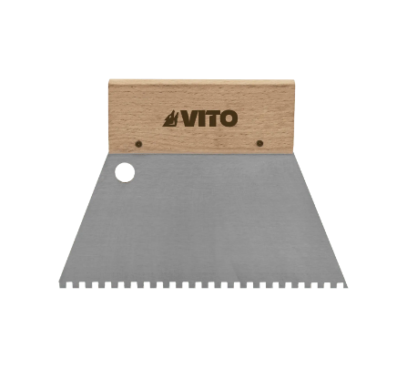 SPATULE EN ACIER DENTEE 180MM 8X8MM