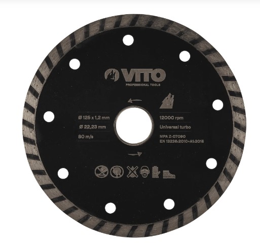 VITO DISQUE DIAMANT TURBO 125MM 