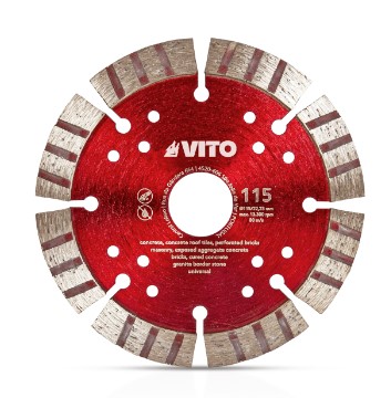 VITO DISQUE DIAMANT PRO GENERAL POUR CHANTIER 115MM 