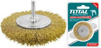 TOTAL MINI BROSSE METALLIQUE POUR PERCEUSE 2P [TAC34021]
