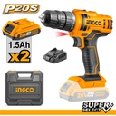 [CDLI20028] INGCO مفك لاسلكي ليثيوم 20 فولت بطاريتان