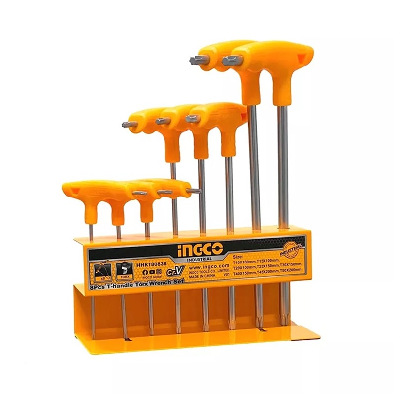 INGCO JEU 8 CLÉS TORX À POIGNÉE EN T [HHKT80838]