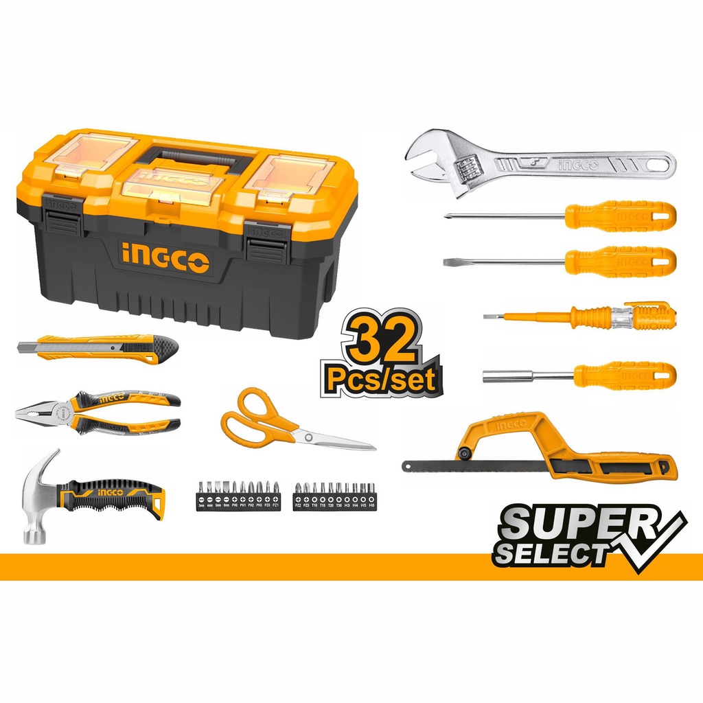 INGCO BOITE A OUTILS 32 PCS  